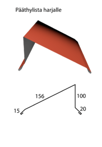 Päätylista harjalle-PP